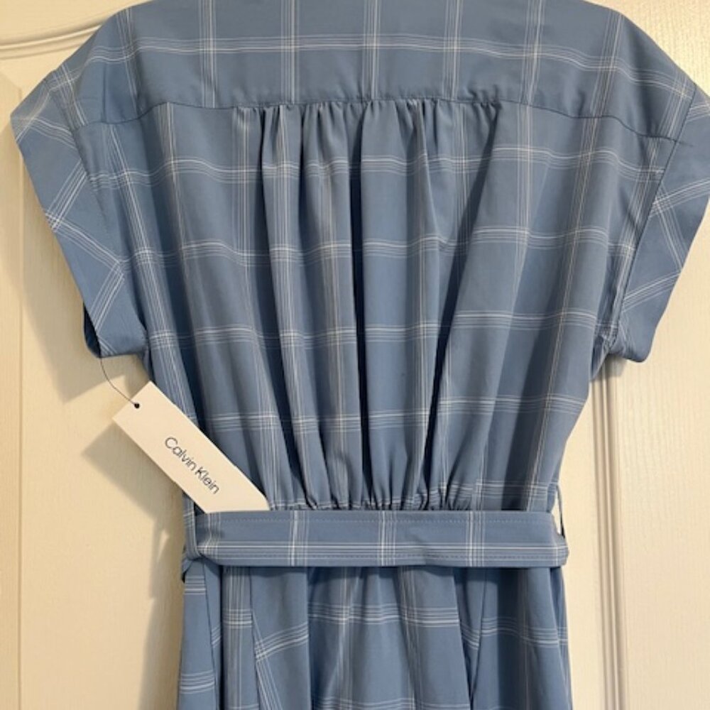 Calvin Klein plaid shirt dress. - Picture 2 of 4